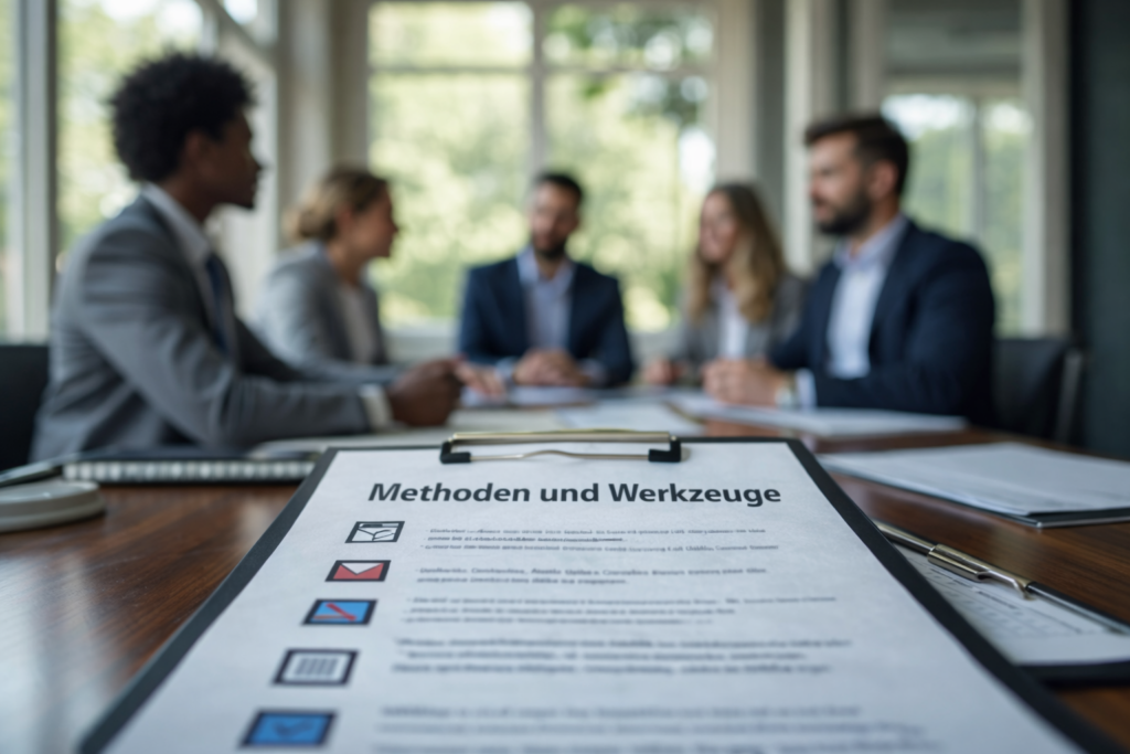 Methoden und Werkzeuge der kontinuierlichen Verbesserung im Qualitätsmanagement nach ISO 9001 in einer Teamdiskussion