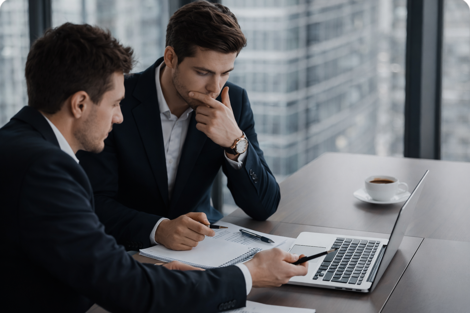 Führungskräfte analysieren Qualitätskennzahlen und Entscheidungen im Qualitätsmanagement nach ISO 9001