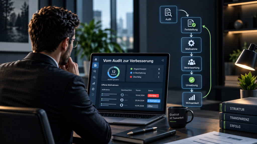 Digitales Qualitätsmanagement – vom Audit über Maßnahmen und Verantwortung bis zur Wirksamkeitsprüfung