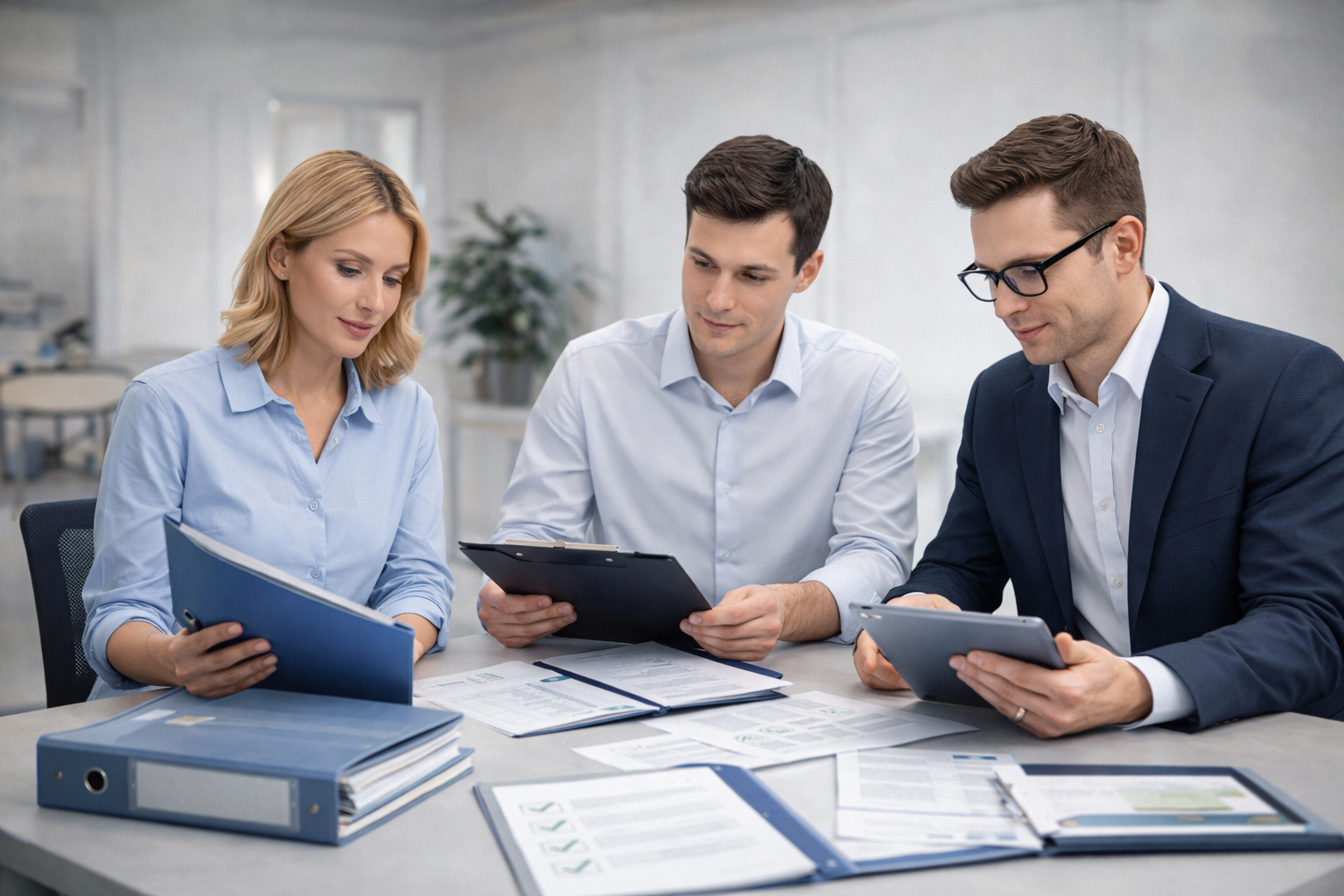 ISO-9001-Zertifizierung: Mitarbeitende bereiten sich strukturiert auf das Audit vor und prüfen relevante Dokumente