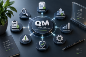 Digitales Qualitätsmanagement für KMU – zentrale QM-Prozesse, Dokumente, Audits, Maßnahmen, Risiken und Verantwortlichkeiten vernetzt steuern