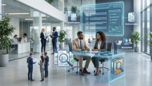 Überwachung, Weiterentwicklung und Rezertifizierung eines ISO-Managementsystems mit Auditplanung, Dokumentenprüfung und kontinuierlicher Verbesserung